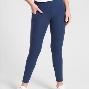 Athleta Girl School Day Tights Navy Blue Leggings Medium